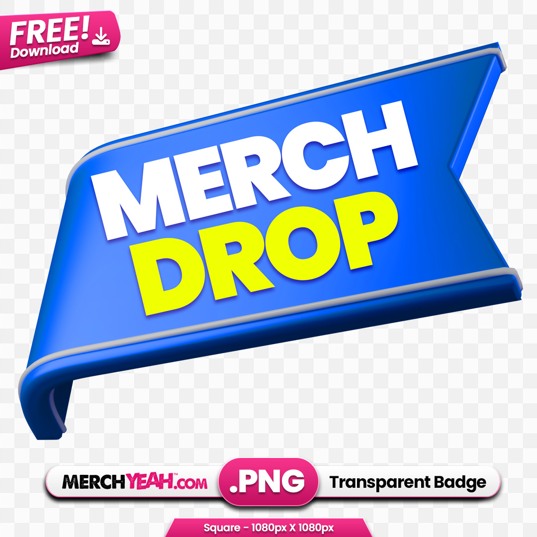 Merch Drop Blue and Yellow Ribbon