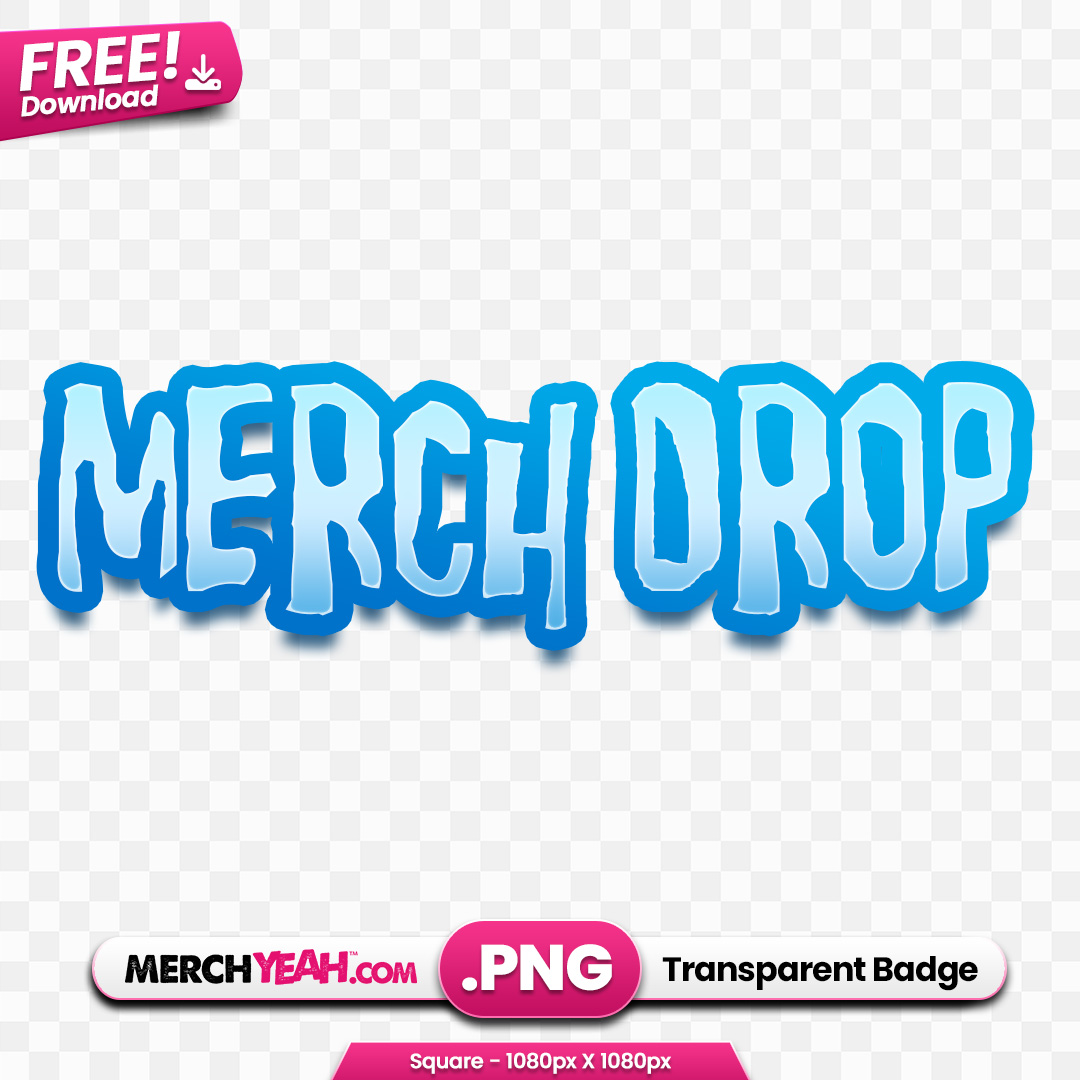 Merch Drop Grunge Sticker