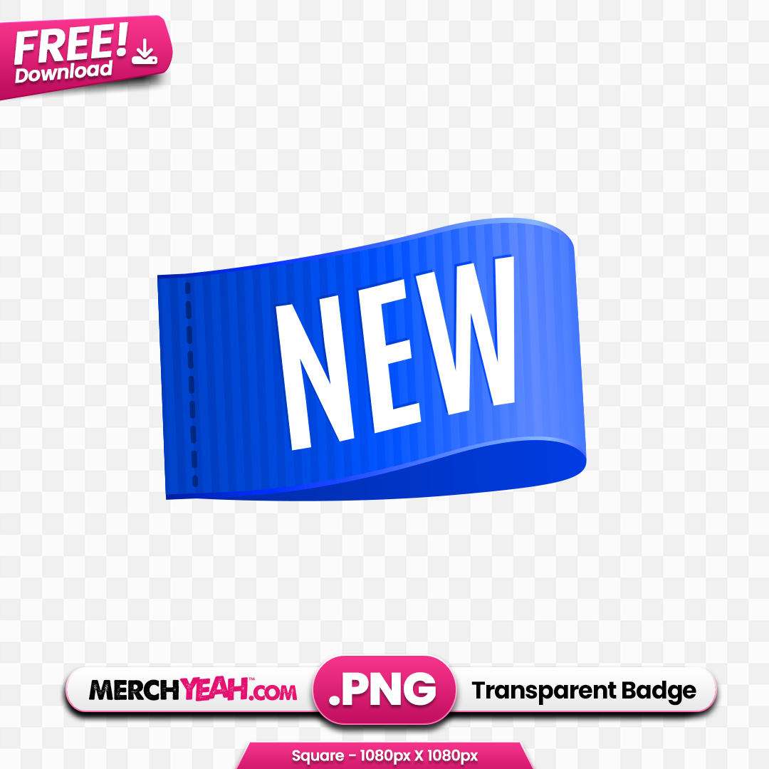 Blue New Tag Sticker