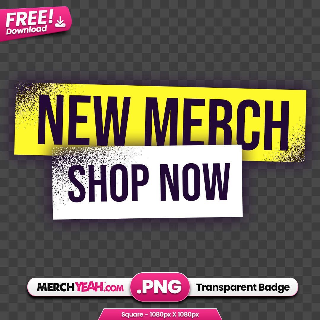 New Merch with Shop Now Warning Tape