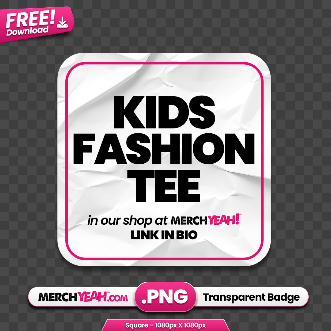 Kids Fashion Tee Paper Tag 
