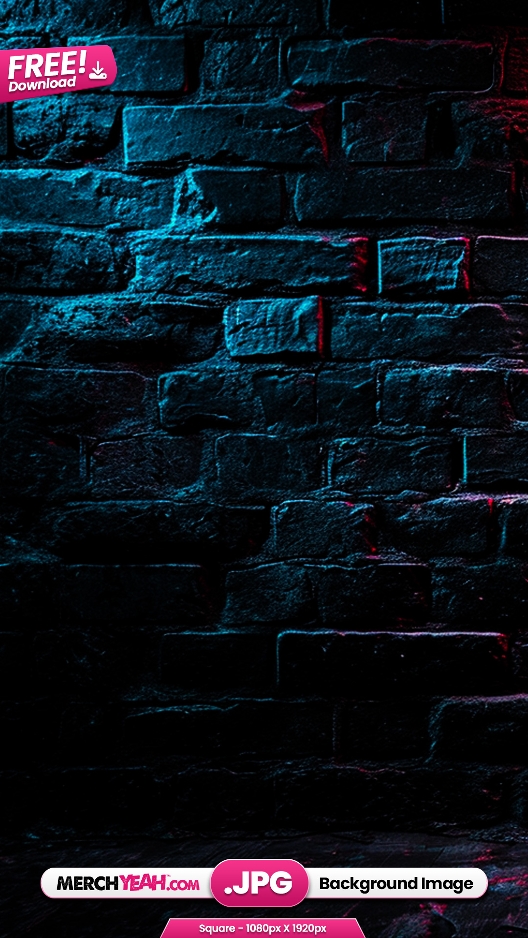 Blue Brick Wall Background