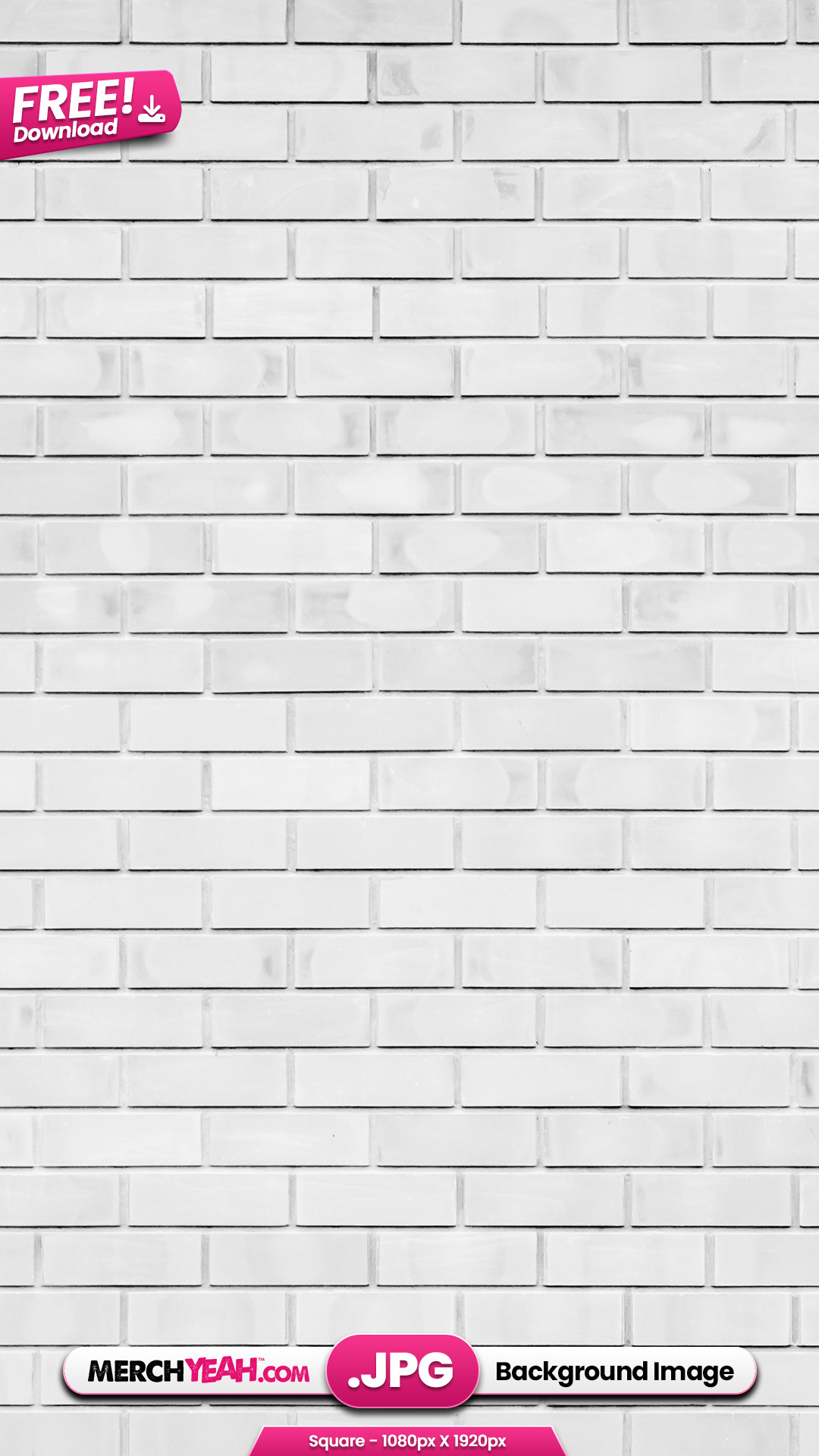 White Brick Wall Background for Merch Marketing